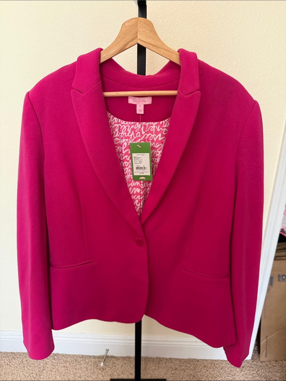 Lilly Pulitzer 🌸Women's Hot Pink Ponte Blazer Jacket